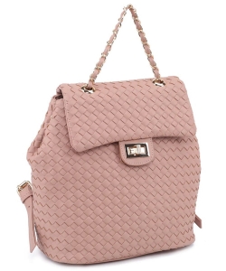 Fashion Woven Backpack CHARLOTTE PINK MS-5119